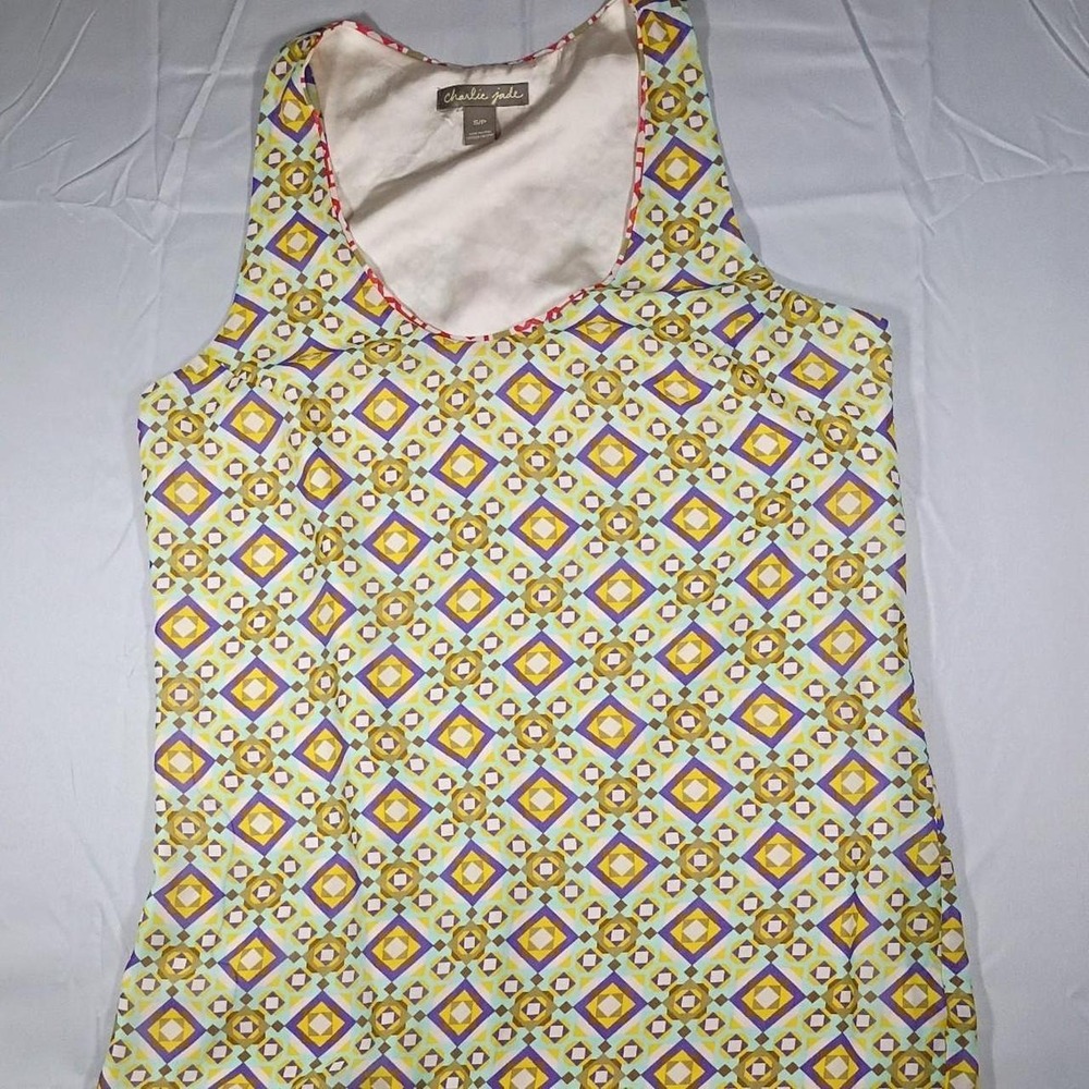 Charlie Jade Geometric Dress. Size Petite Small